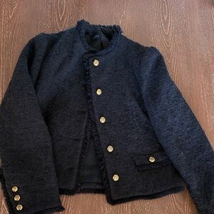 Albert Nipon Black Jacket with Gold Buttons